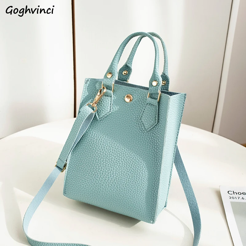 Mini PU Leather Square Crossbody Bags Women Cute Cell-phone Shoulder Handbags Soft All-match Ladies Portable Simple Solid Bag