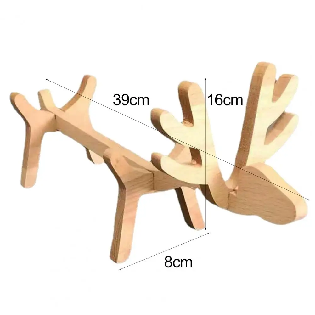 حامل النبيذ المفيد كونترتوب خشبي حامل النبيذ قائم بذاته شكل حيوان المضادة للخدش حامل تخزين النبيذ للبار #3