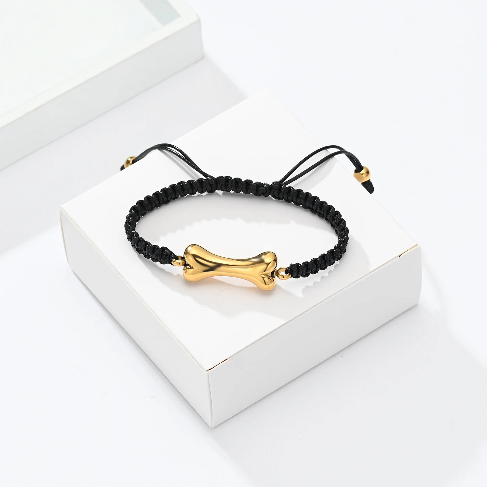 Dog Bone Urn Bracelet Ashes Keepsake Cremation Jewelry Braided Rope Urn For Pet Ashes Adjustable Memorial Bangle Jewelry
