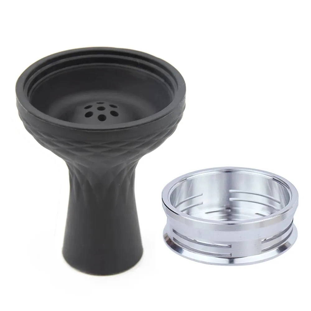 Silicone Hookah Bowls with Charcoal Holder Shisha Head Heat Management System Chicha Narguile Sheesha Accessories