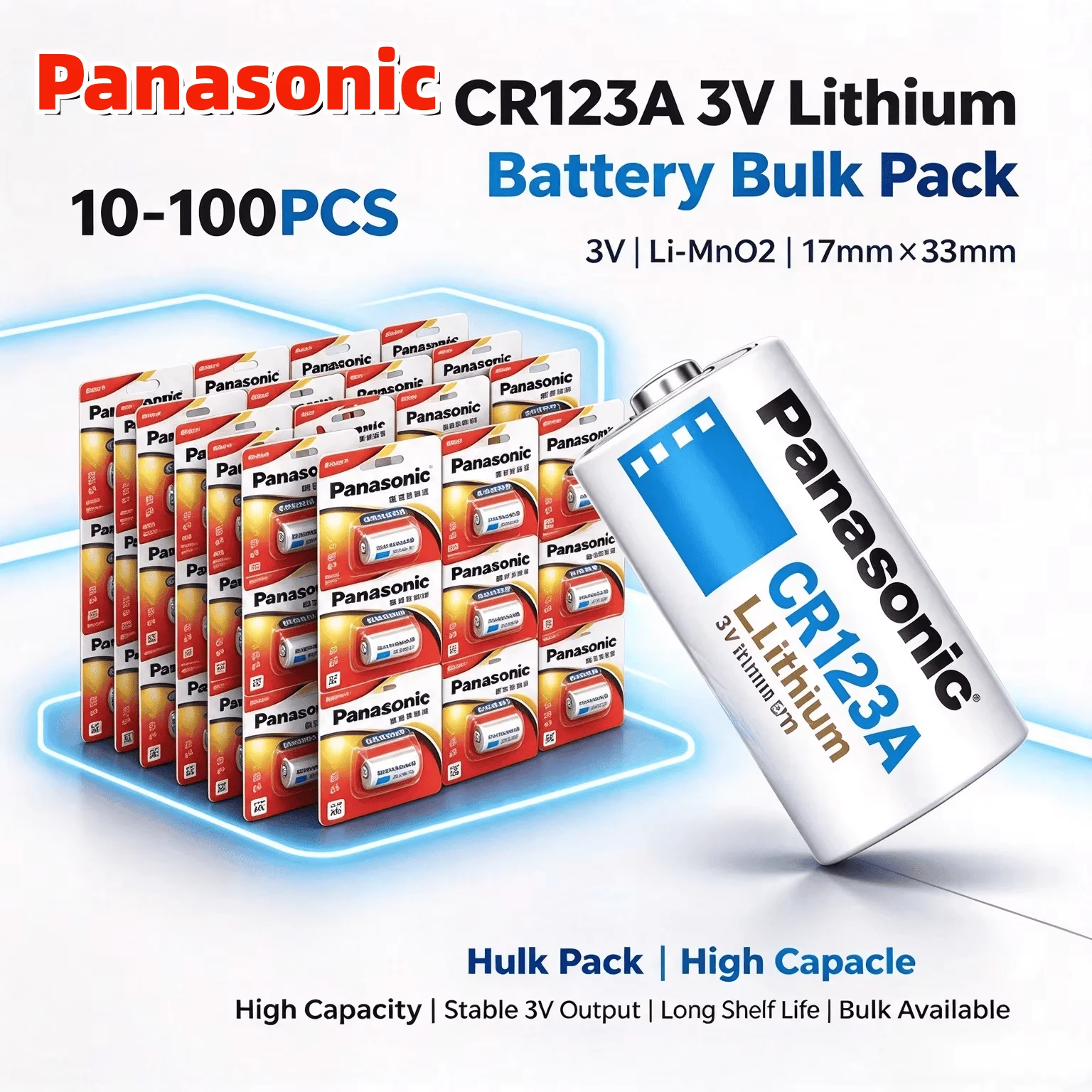 10-50 sztuk oryginalna bateria Panasonic 123 litowa 3V Arlo do aparatu CR123A CR17345 DL123A EL123A 123A