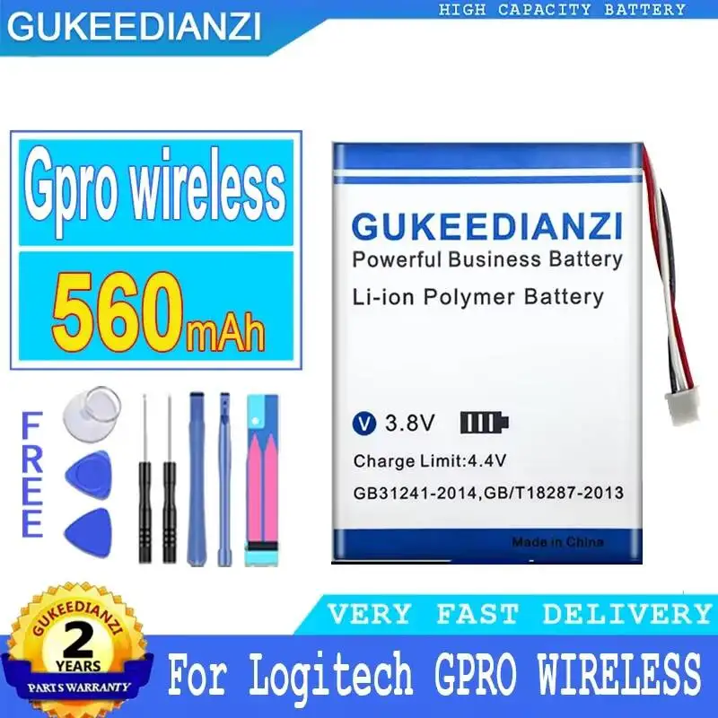 

Беспроводная мышь с аккумулятором 560 мАч для Logitech G Pro, 3-проводная, беспроводная, с хорошей работой при низких температурах