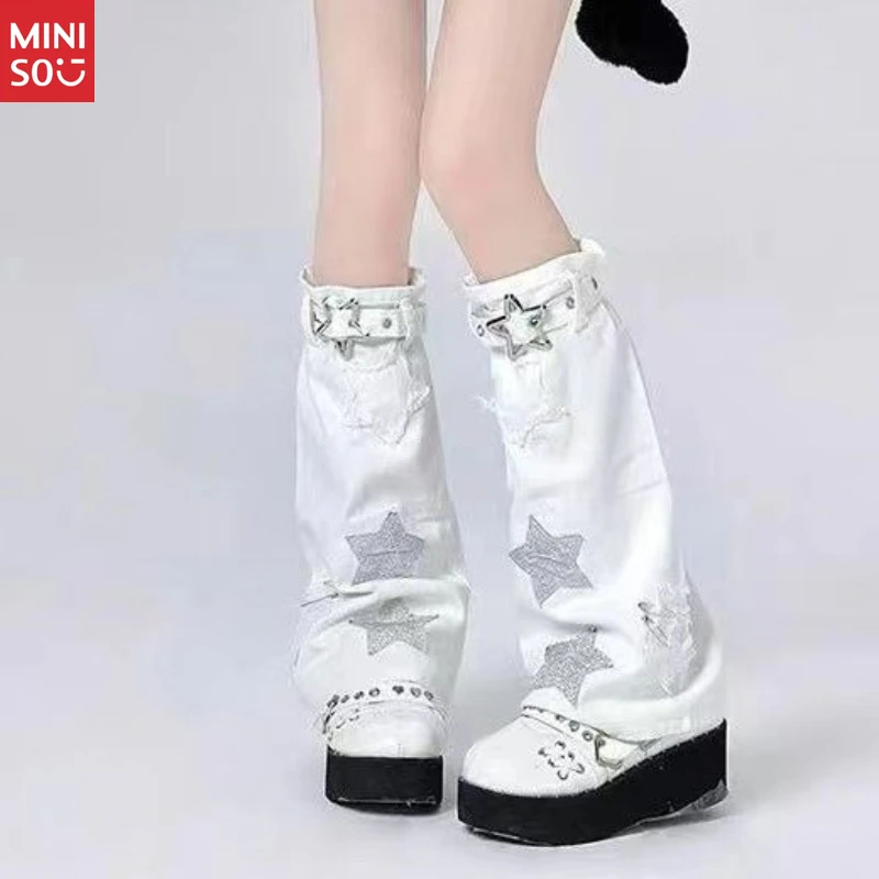 

Miniso Punk Starfish Leg Sleeves, Grunge Cosplay Sock Covers for Alternative Girls
