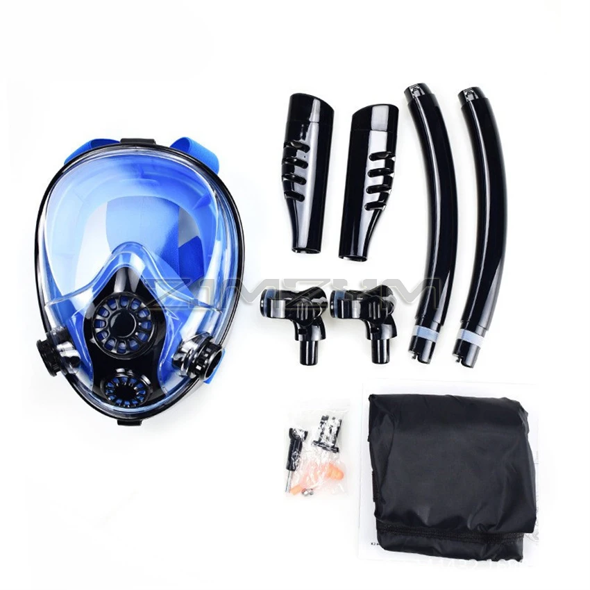 Mini Scuba Tank with Snorkel Mask 0.5L Portable Small Diving Tank with Full Face Diving MaskDiving Cylinder Kit for Snork