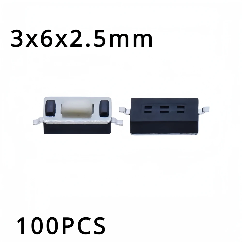 100pcs 3*6*2.5mm Light touch switch patch 2 feet micro Button switch two feet 3x6x2.5mm Touch switch The car's remote control