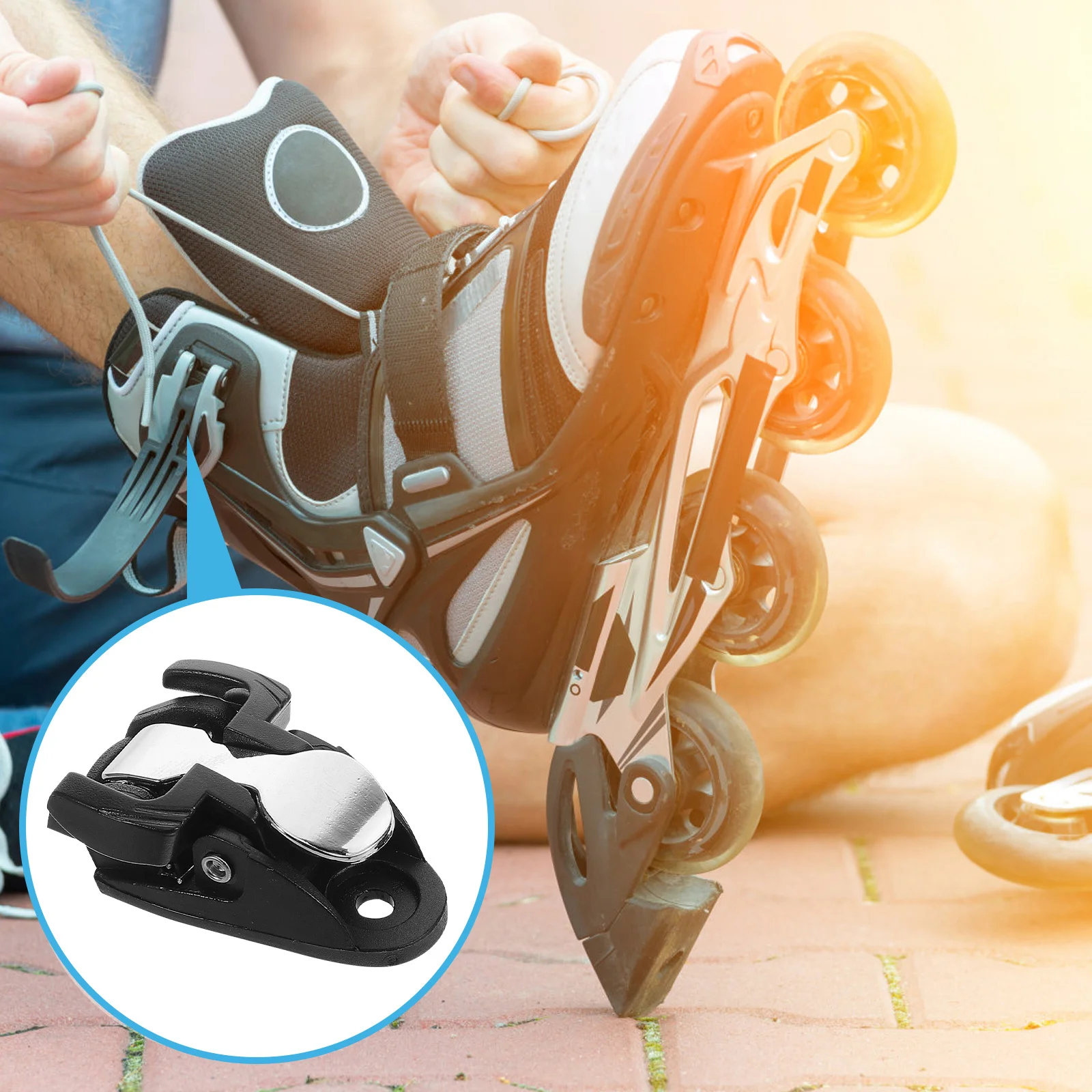 2 قطعة مشبك تزلج عالمي للتزلج على الجليد المضمنة سهل الاستبدال تثبيت آمن إصلاح أجزاء التبعي