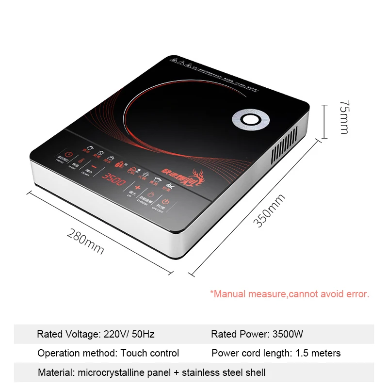 Cuisinière à Induction Magnétique Électrique Haute Puissance, 3500W, Marmite Étanche, Four, Cuisinière, Chauffage de Cuisine, Table de Cuisson