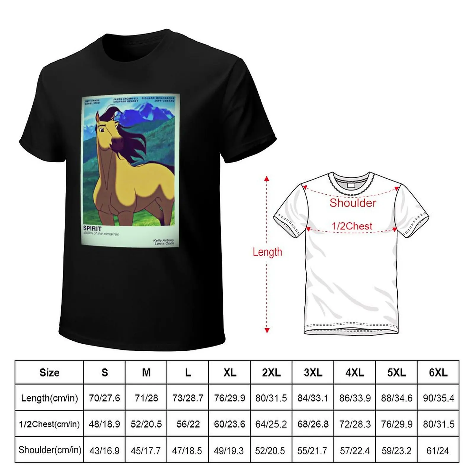 Spirit Stallion of the Cimarron T-Shirt Running Gym Short Sleeve Sports Tee