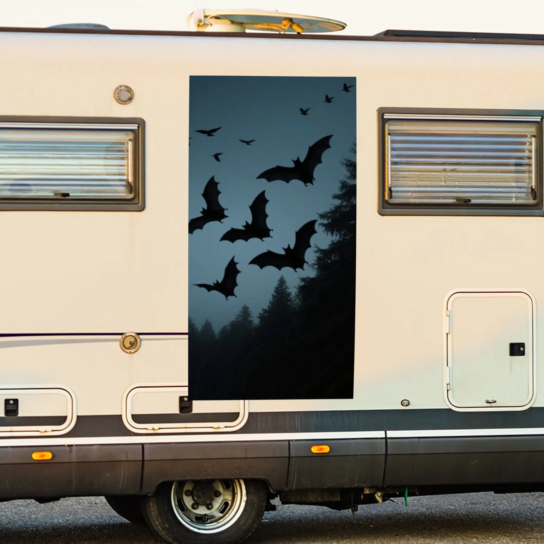 

Автомобильная наклейка «Ночные летучие мыши в лесу», виниловая наклейка на сторону моторики дома, водонепроницаемая самоклеящаяся виниловая наклейка на сторону o