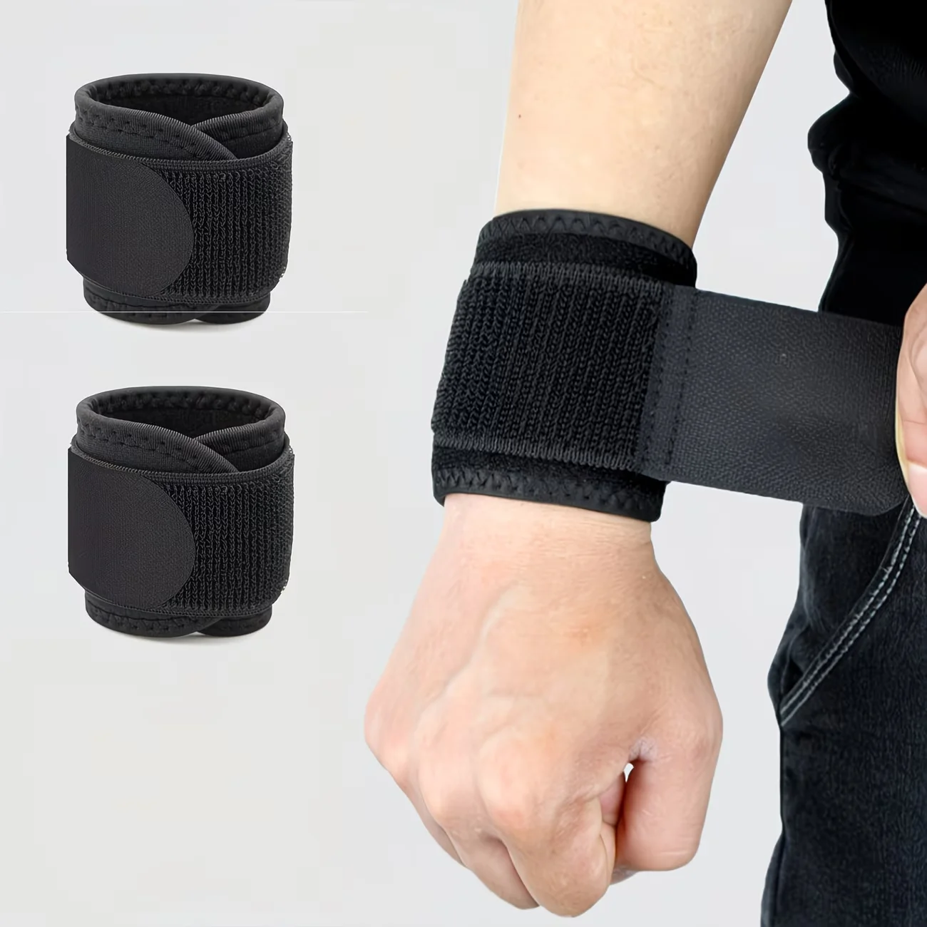 2Pcs Wrist Pack, Adjustable Wrist Brace, Carpal Tunnel, Fitness, Weightlifting, Strength Training, Wrist Brace for Sports