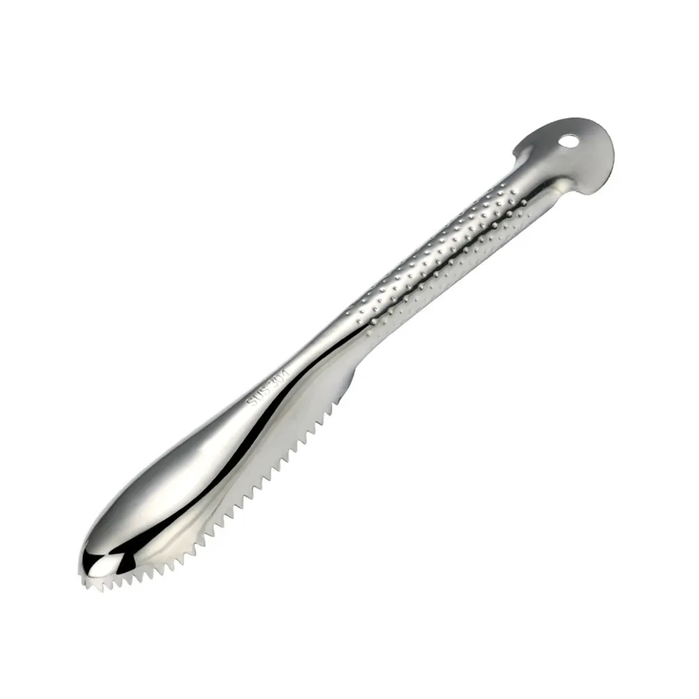 Aluminum Alloy Fish Scale Scraper – Heavy-Duty, Deformation-Resistant, Ergonomic Grip with Creative Teeth Design