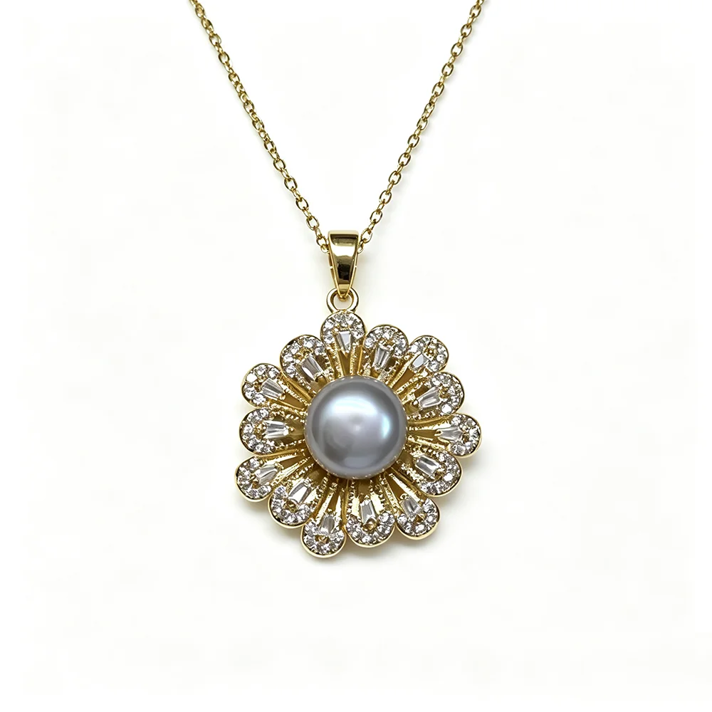 Neuer 925er Silber Natürlicher Perlenanhänger für Damen, Eleganter Süßwasserperlen-Anhänger, Schmuck, Geschenk für Ehefrau, Mutter, Jahrestag, Weiß, Lila – Detail 4