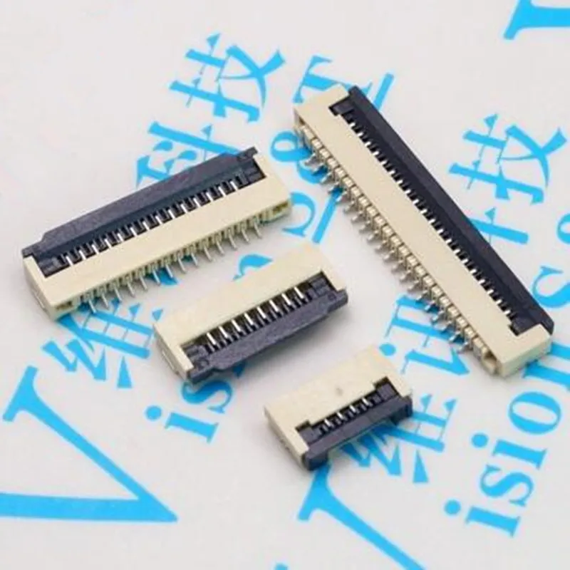 10 sztuk złącze FPC gniazdo FFC 1.0MM Clamshell dolny typ kontaktu 4P 6P 8P 10P 12P 14P 16P 18P 20P 22P 24P 26P 28P P 30P 32P