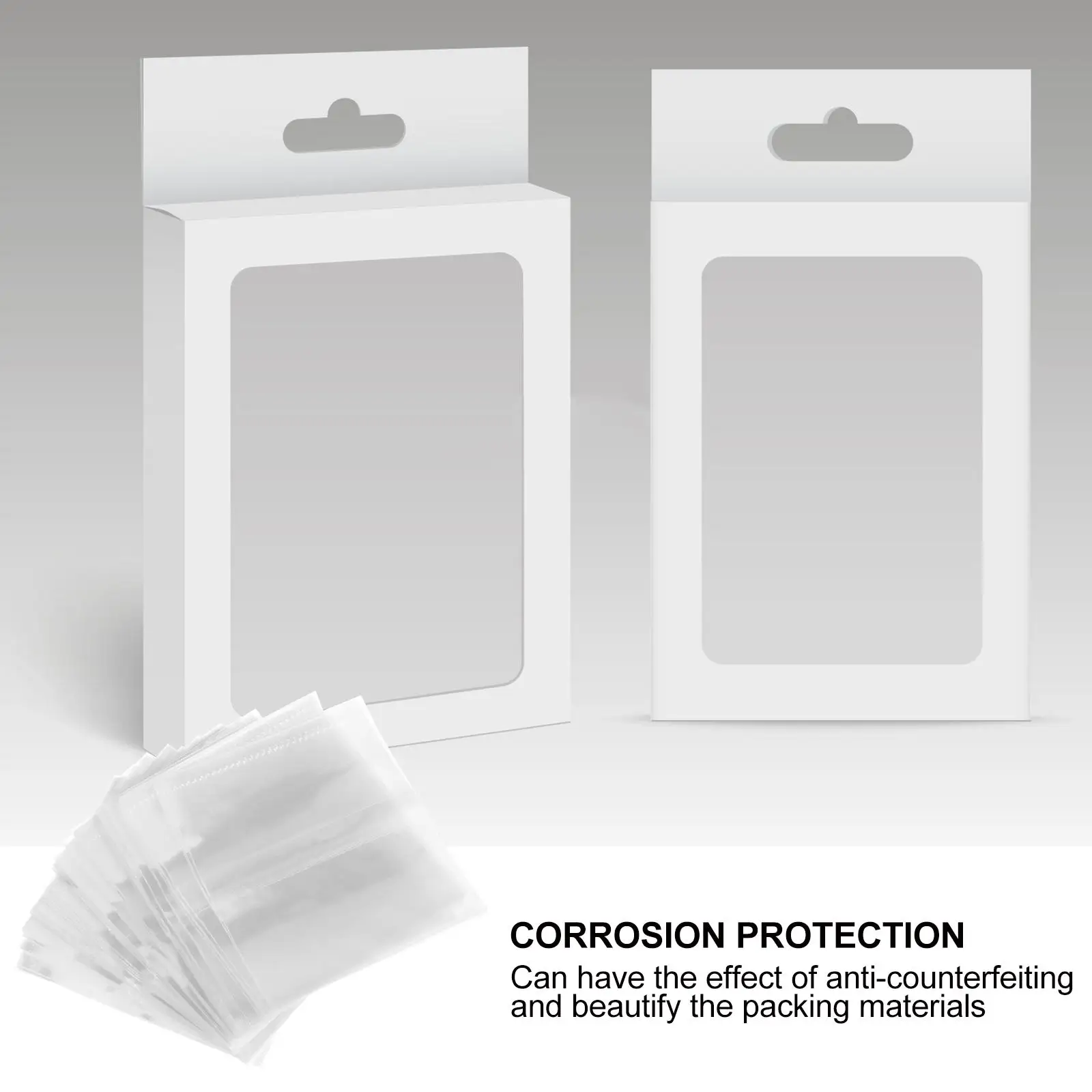 200 Pcs Shrink Film Tape Sealer Heat Shrinkable Packaging Protector Transparent Bags Wrap Food Grade