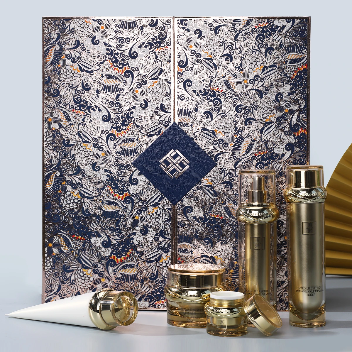 High-end Custom logo Advent Calendar Paper Gift Boxes Double Doors Packaging Box Cosmetic Sets Foldable Mystery Boxes