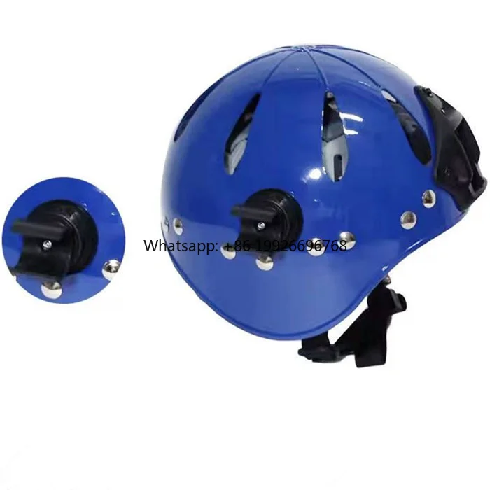 

Factory Wholesale Underwater Diving Helmets Commercial Diving Helmets With Light Holder ABS Diving Safety Helmets factory