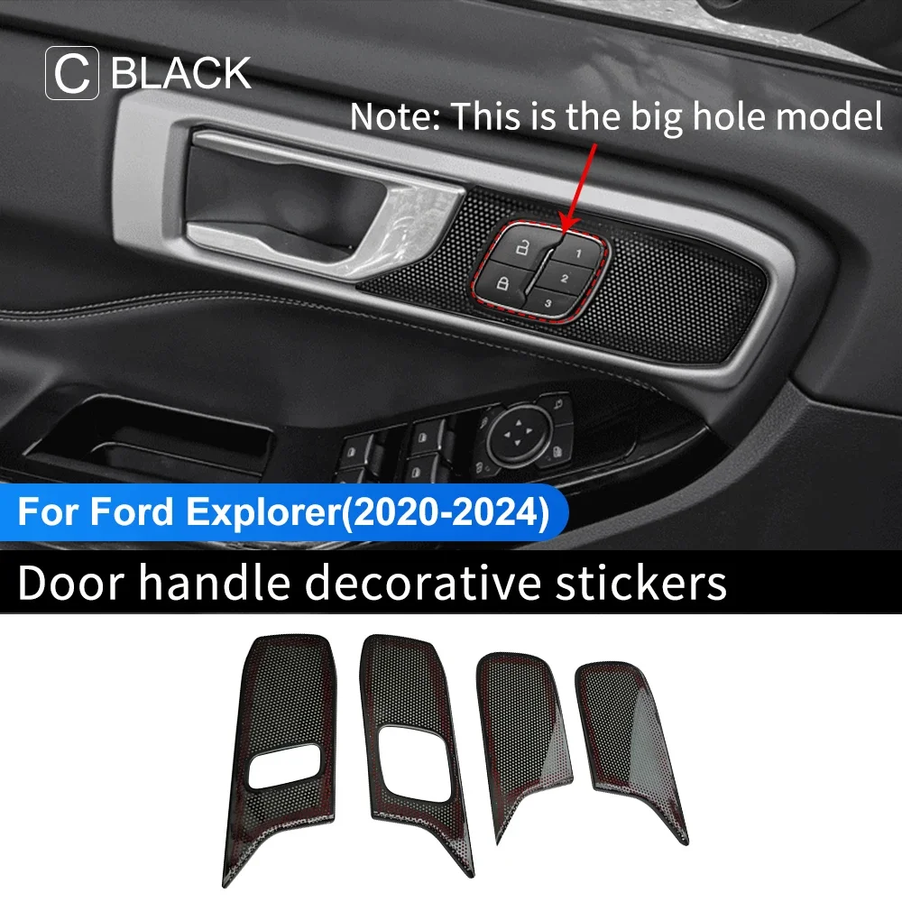 

Для Ford Explorer 2020-2023: накладки на дверные ручки и кнопки звукового сигнала из нержавеющей стали, автоаксессуары
