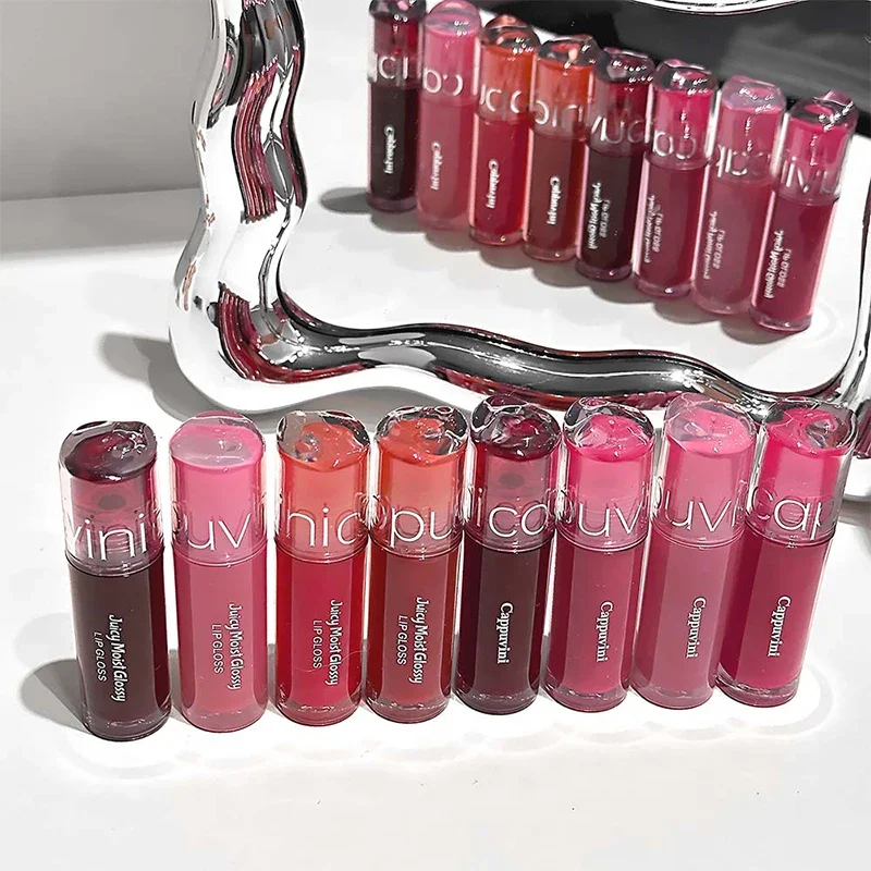 CAPPUVINI Juicy Lip Tint Glänzender Lipgloss Spiegelglanz Flüssiger Lippenstift Feuchtigkeitsspendender Lipgloss Koreanische Kosmetik – Detail 8
