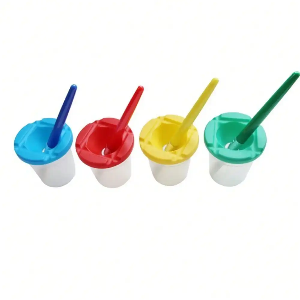 8-teiliges Pinselset für Kleinkinder, mollige Pinsel, runde und flache Vorschulpinsel, waschbare Farbe
