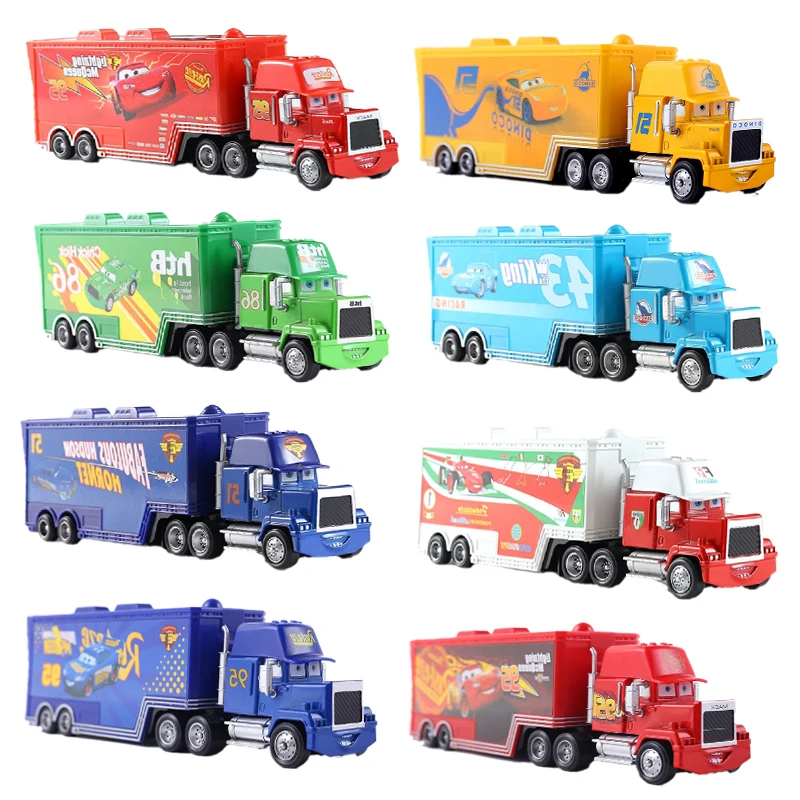 Disney Pixar Cars 2 3 Toys Lightning McQueen Jackson Storm Mack Uncle Container Truck Diecast Model Car 1 racing Childrenr Gift