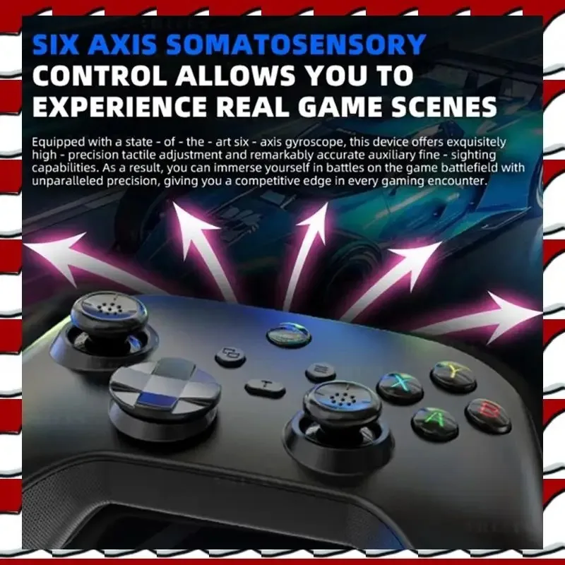 T35C G6 Bluetooth Game Controller, Rocker Six-Axis Dual Vibration Gamepad for iOS/Android/PC/Switch