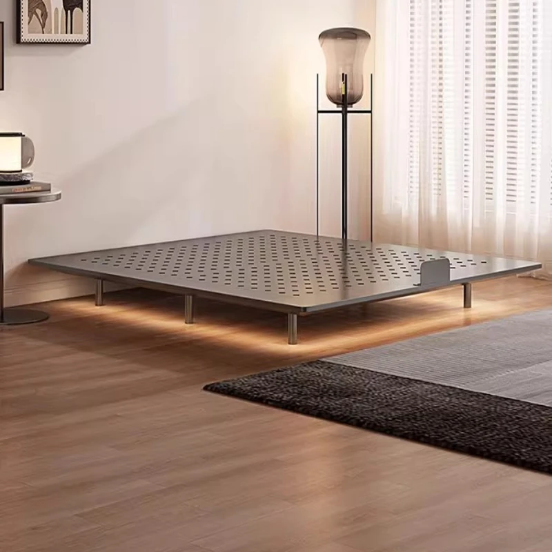 double master bedroom lsuspension bed small apartment without bedside steel frame bed wrought iron design lozko do sypialni