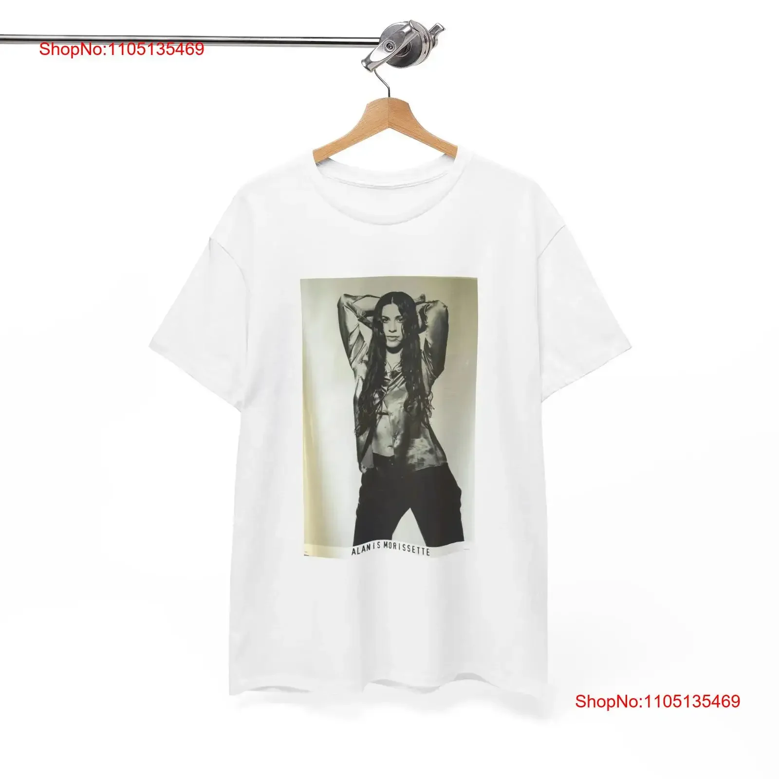 Alanis Morissette T Shirt Retro Poster Pop Rock 90s Vintage Heavy Cotton vintage Washed Top For Everyday Wear Comfortable
