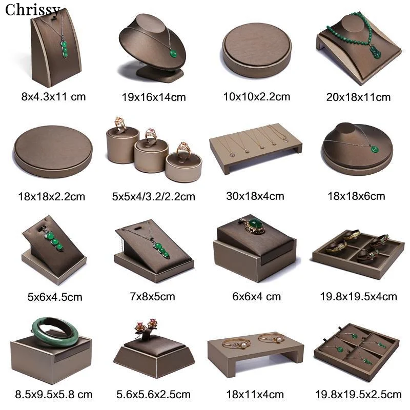 

Jewelry Display Props Necklace Jewelry PU Show Support Ring Bracelet Pendant Showing Stand Ring Bracelet Organizers