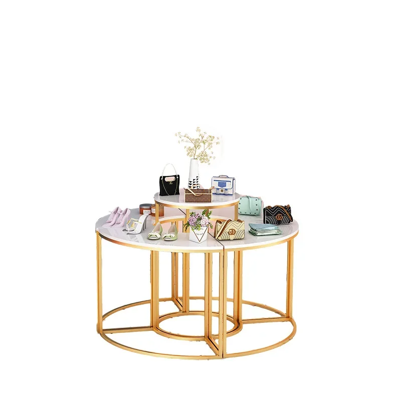 Scandinavian clothing store display table