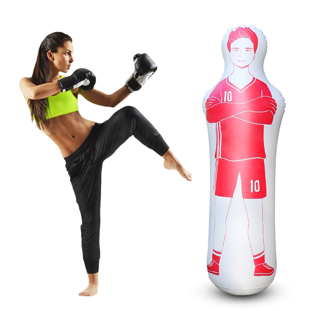 Soccer Dummy Defender Training Mannequin Inflatable Punching Bag Football Practice Tumbler for Home Exercise for Children Adults