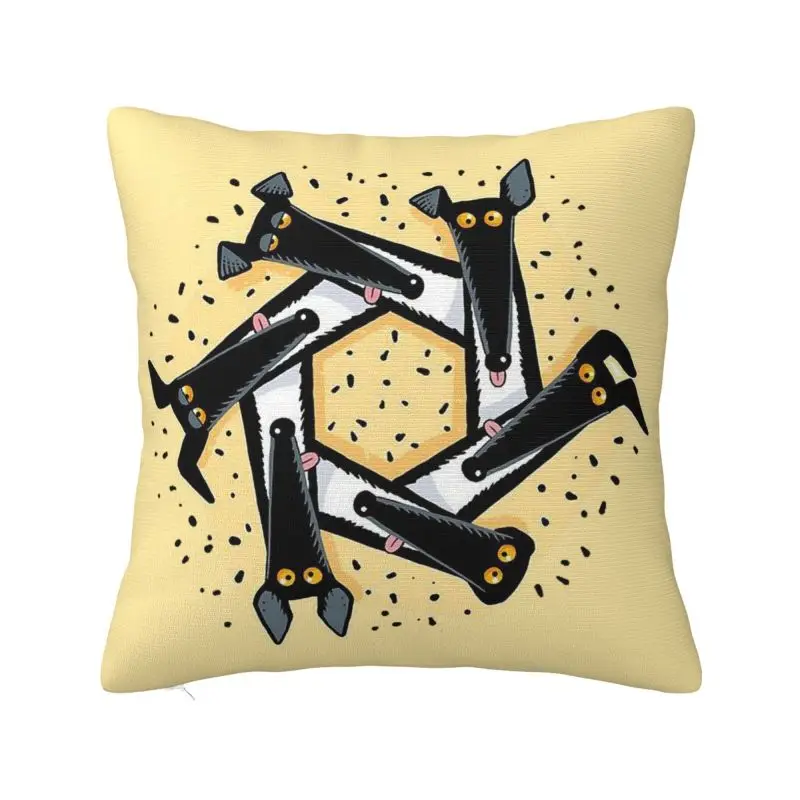 Custom Greyhound Whippet Dogs Cushion Cover Sofa Living Room Dog Animal Square Pillow Case