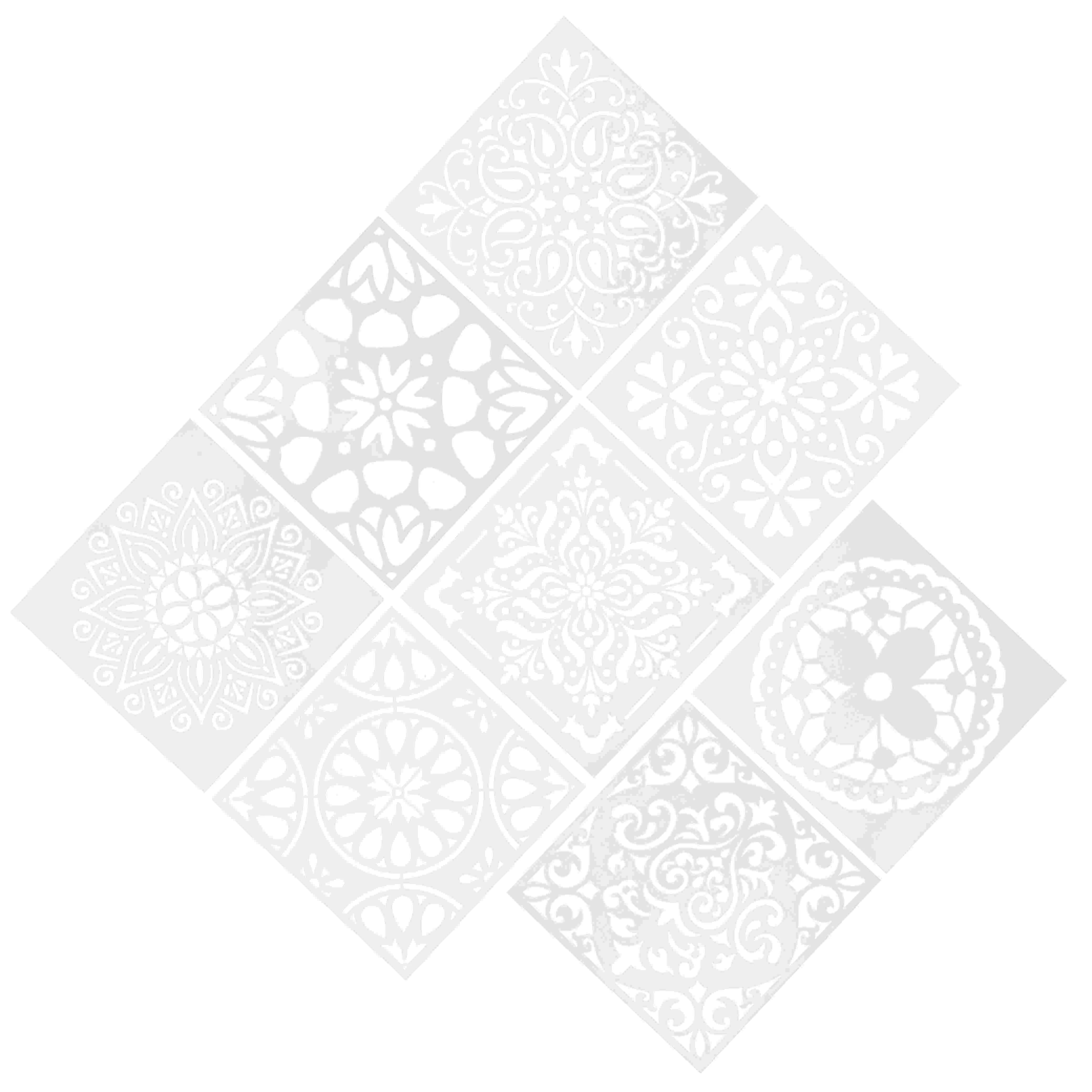 8pcs Premium Reusable Stencils Set Hollow out Mandala Painting Stencil Floor Wall Tile Fabric Wood Stencils