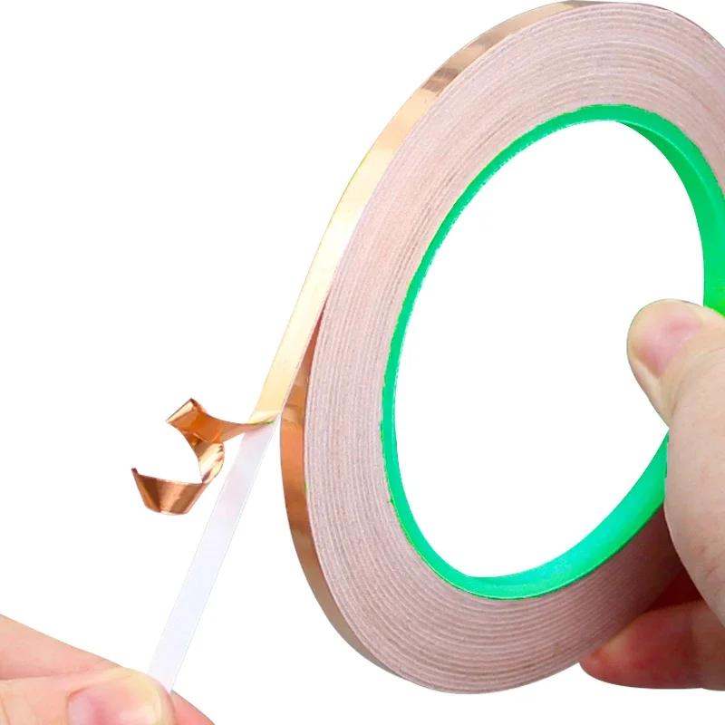 25M Copper Foil Tape Single Side Conductive Shielding Tape Snail Tape Stain Glass Home Appliance DIY Copper Tape