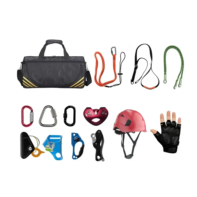 Climbing Rope Descent Kit Climbing Rise Kit Full Body Belt CE Certified 500kg Break Strength 800kg