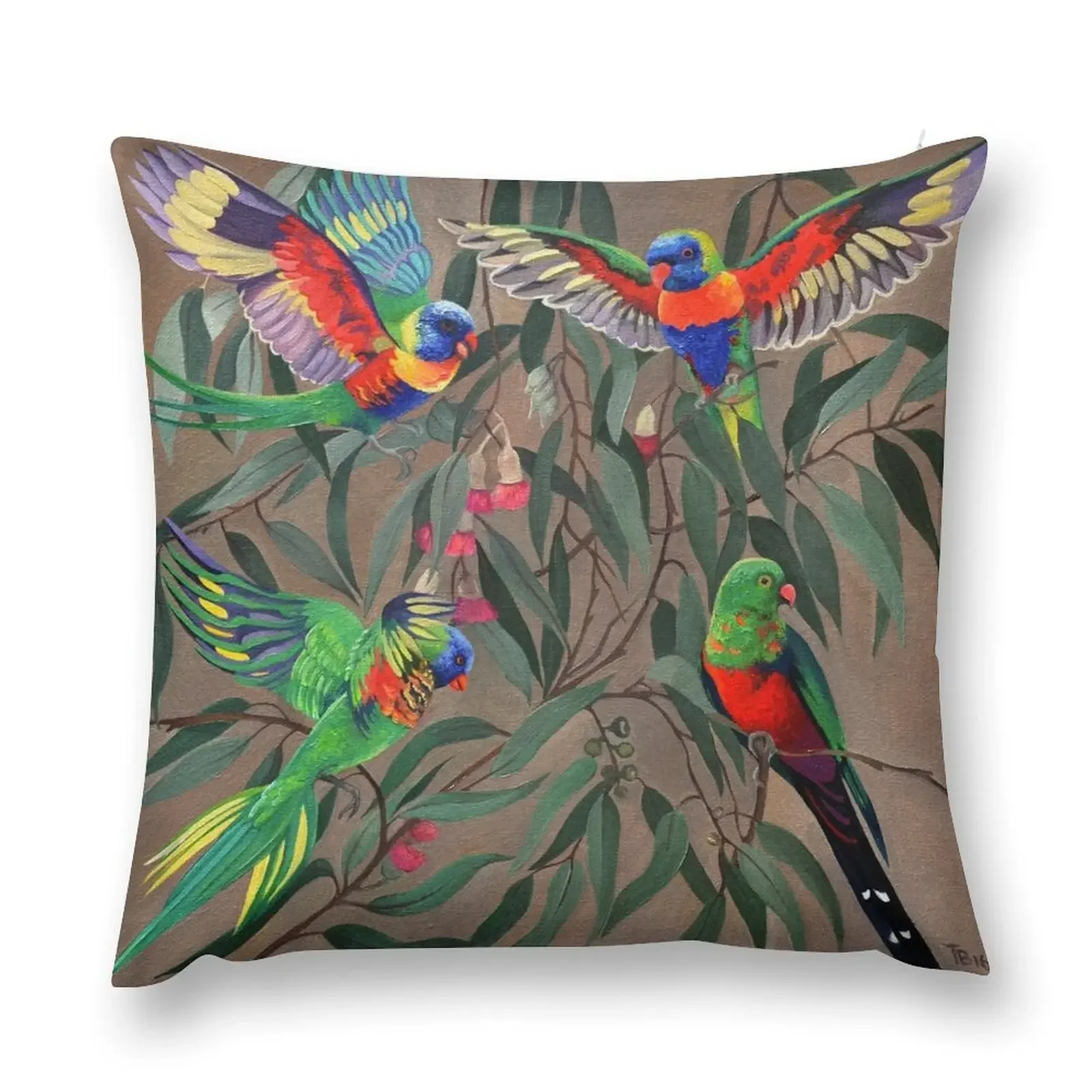 Birds from Paradise. Rosellas Throw Pillow Cushions pillow pillowcase christmas ornaments 2025 pillow