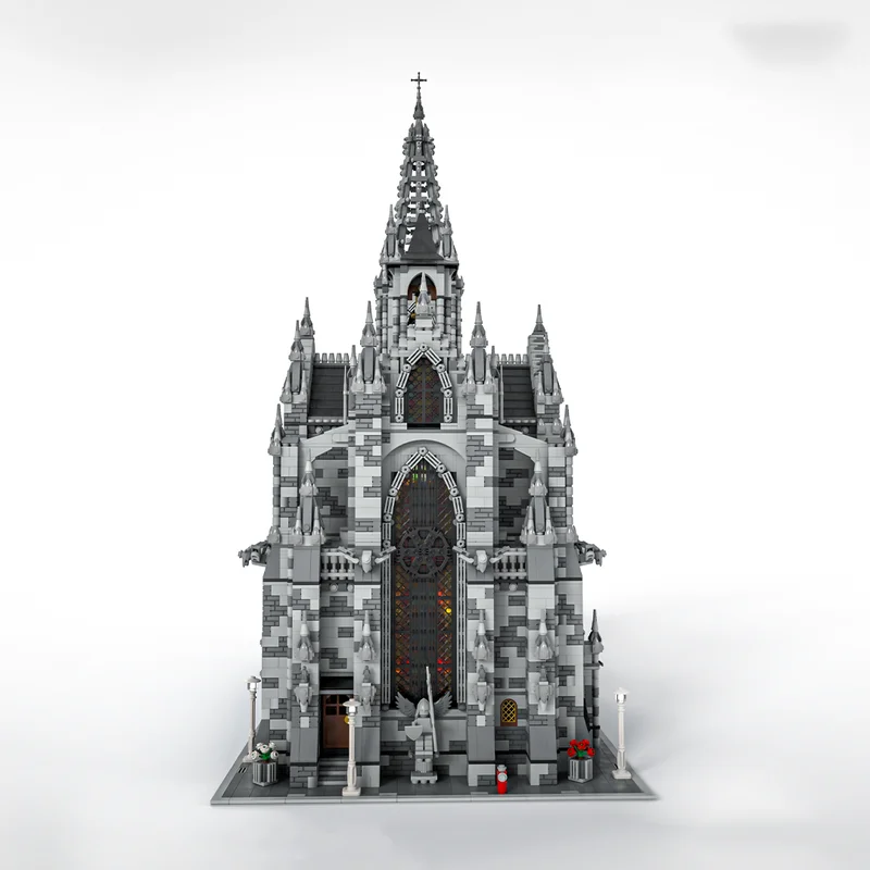 22023PCS MOC Modular Cathedral Gothic Architecture DIY Model Building Blocks Birthday Toys Gift