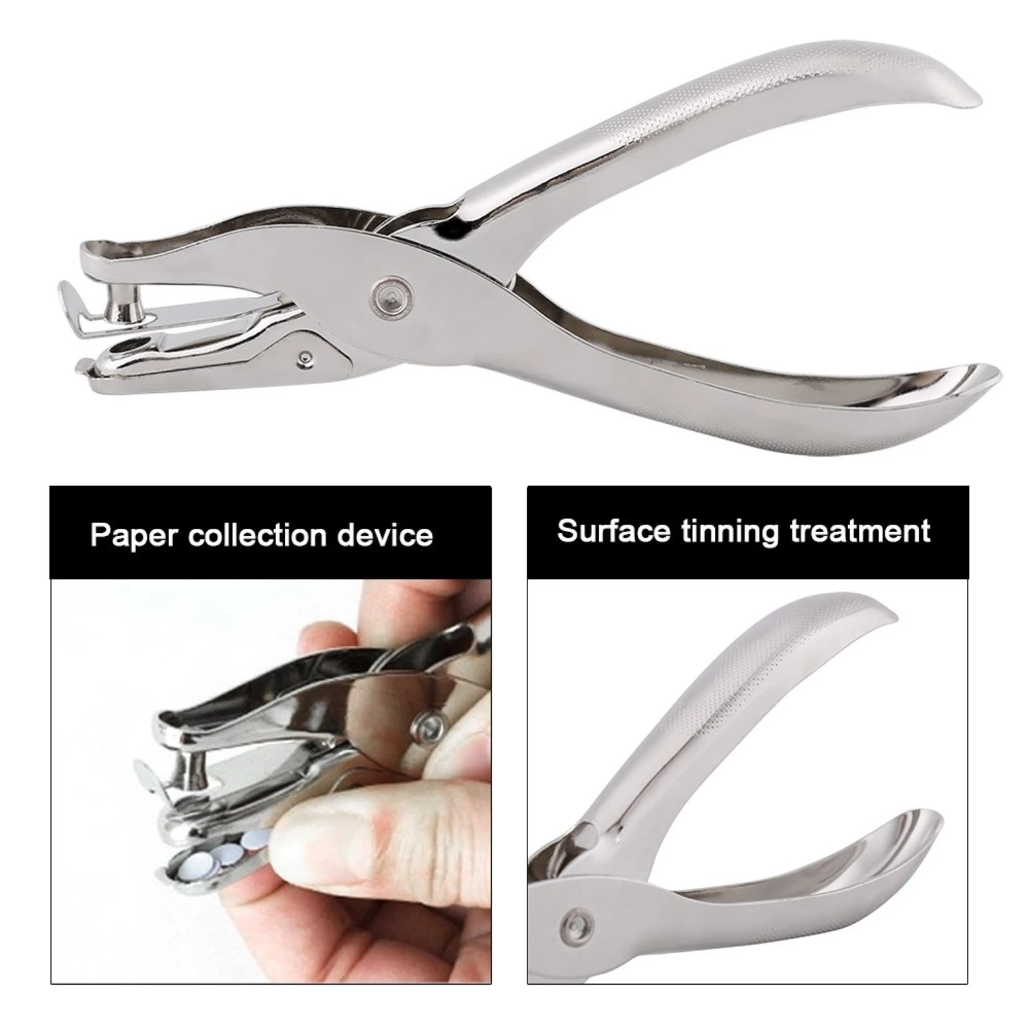 Single Hole Puncher, Handheld Paper Hole  Circle Cutting Tool Metal  Pliers, for DIY Crafts Scrapbooking Ticket Marking Hole Dia