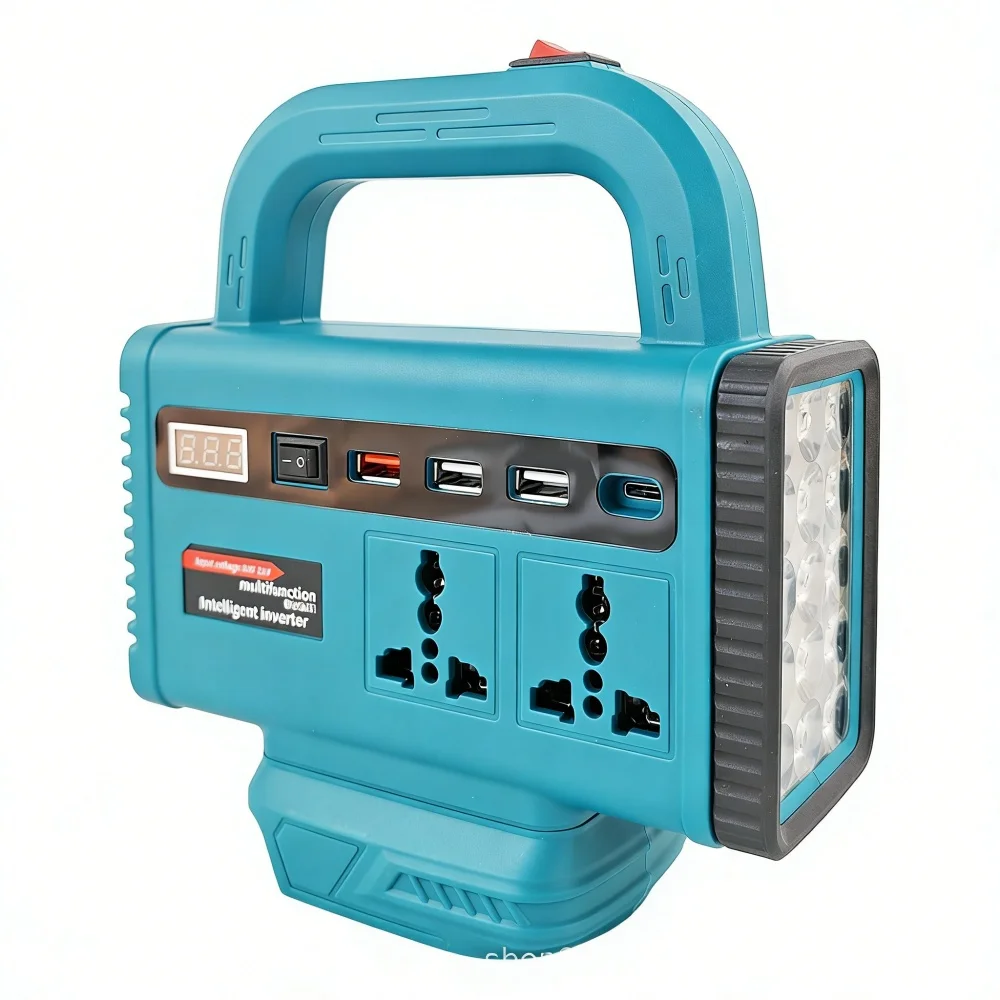 Multifunction LED Intelligent Inverter Power Converter Portable 150W 21V MT Inverter for Makita Milwaukee Dewalt Lithium Battery