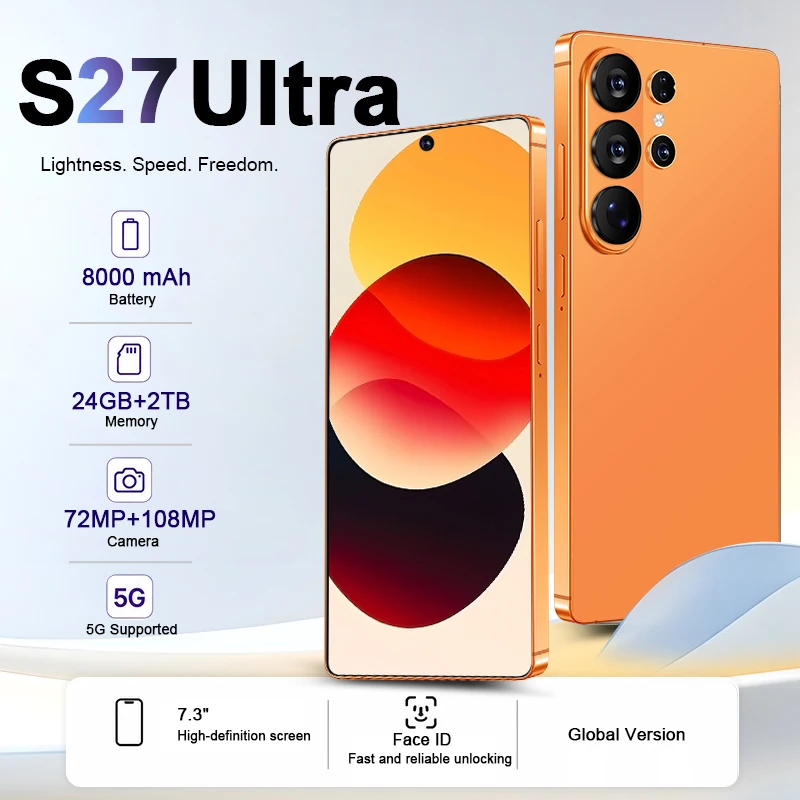 Smartphone S28 Ultra 5G Global - Bateria 8000mAh Dual Chip