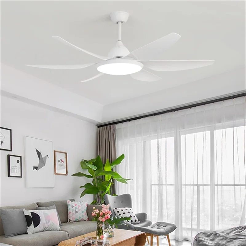 BERTH Ventilador de teto clássico de madeira de 56 polegadas com controle remoto lâmpada LED para casa, sala de jantar e sala de estar