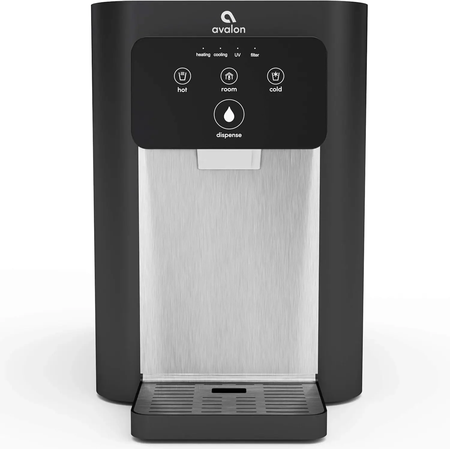 A9 Electric Touch Countertop Bottleless Cooler Water Dispenser-3 Temperatures (Black), 21 x 11 x 16 inches