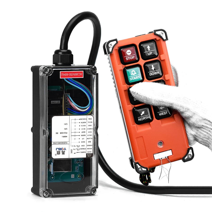 

F21-E2B Industrial Wireless Transmitter Receiver Waterproof and Anti-Shock with Metal & Plastic Material Remote Controls