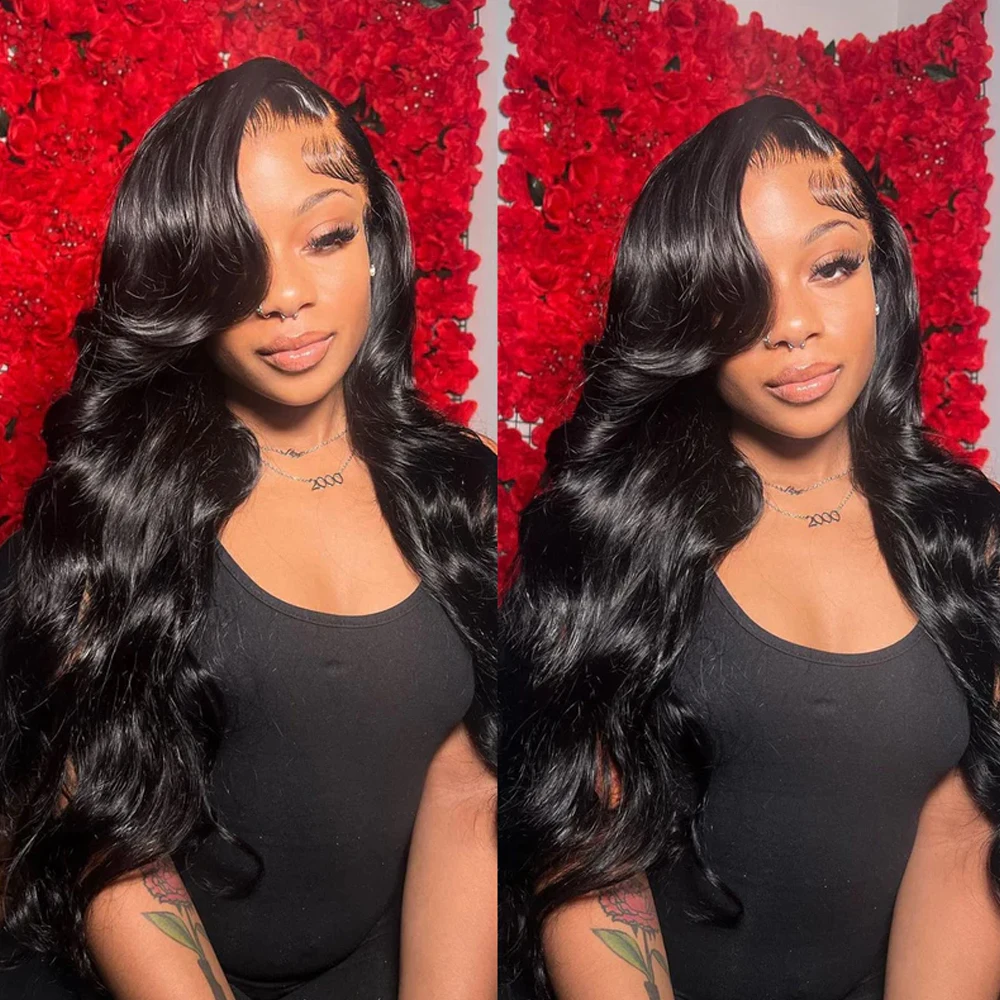 

Body Wave Lace Front Wigs Human Hair 13x4 Transparent Brazilian Body Wave Wig Pre-Plucked Lace Frontal Human Hair Wig for Women