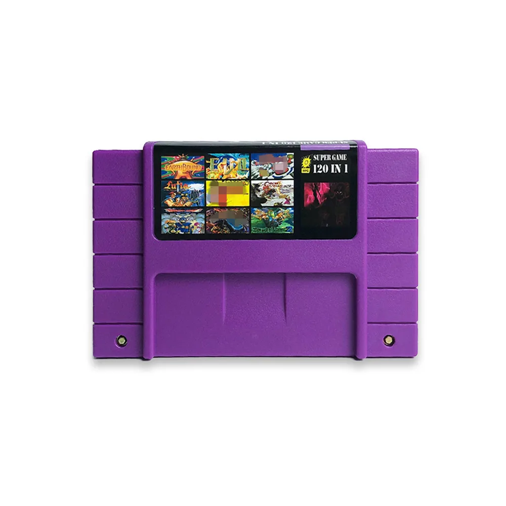 120 in 1 Game Catridgefor SNES Video Game Console Card USA NTSC Version Earthbound Chrono Trigger Sim city