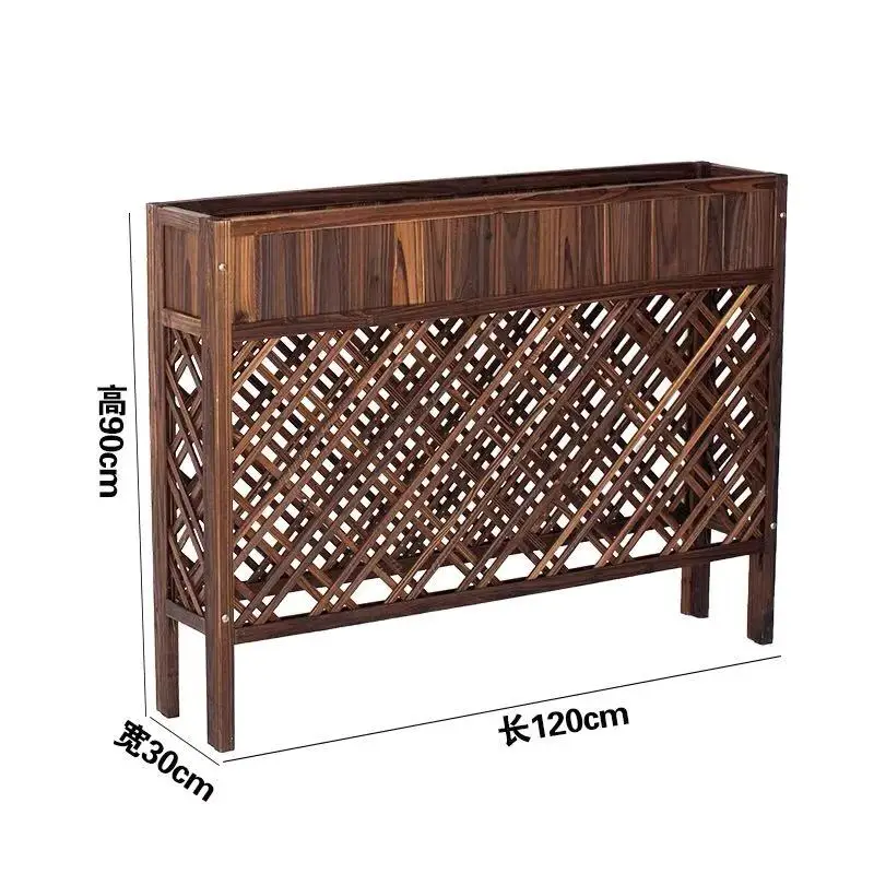 

In Public Solid Fir Wood Wooden Garden Bed Stand Planter Box Indoor Pot Box Planting Decorative and WPC Flower Box for Flower