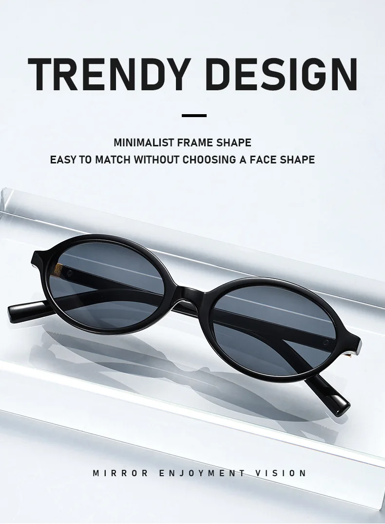 Neue Sonnenbrille Retro Vielseitige Damen High-End-Mode Exquisite ovale Mode-Sonnenbrille 3089 – Detail 3