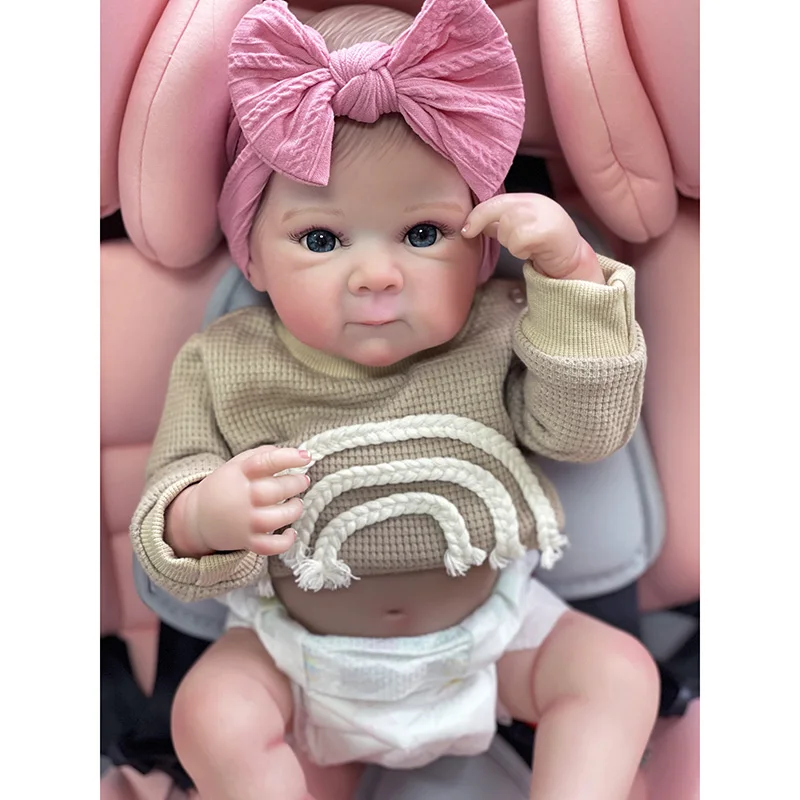 45CM Bettie Lifelike Already Painted Doll Newborn Baby Reborn Doll Hand Paint with Genesis High Quality 3D Skin Tone