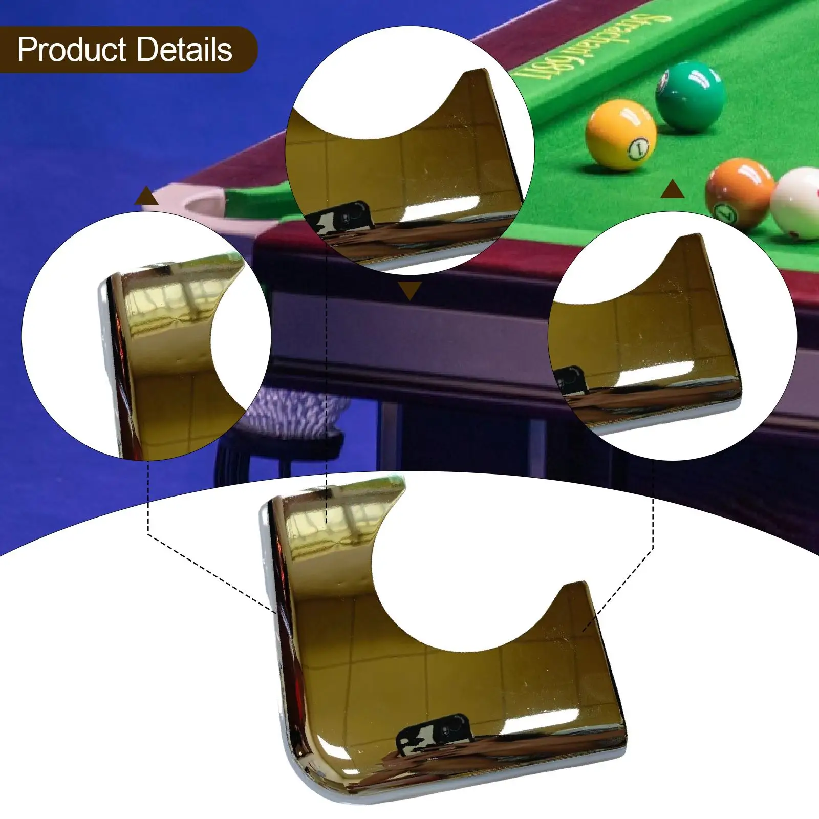 Durable Alloy Pool Table Corner Guard Replacement Billiard Protection Cap Table Accessories for Recreation Room
