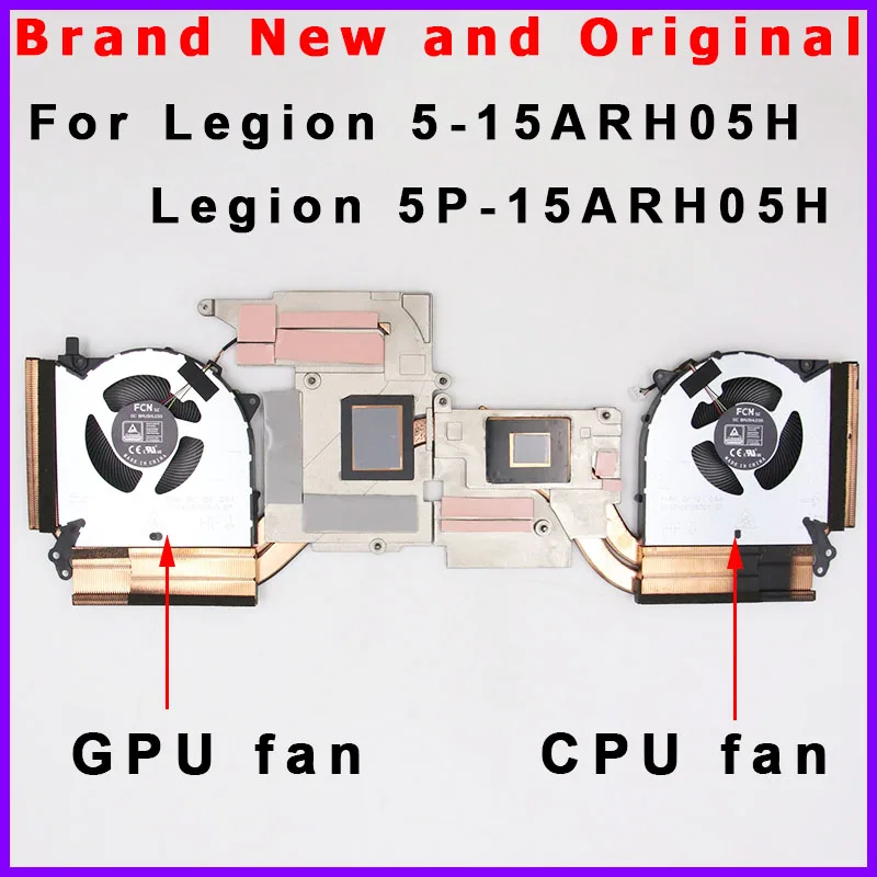 New CPU GPU Heatsink Fan Cooler Radiator for Lenovo Y550 15A-E Legion 5-15ARH05H 5P-15ARH05H 82B1 82GU 5H40S20132