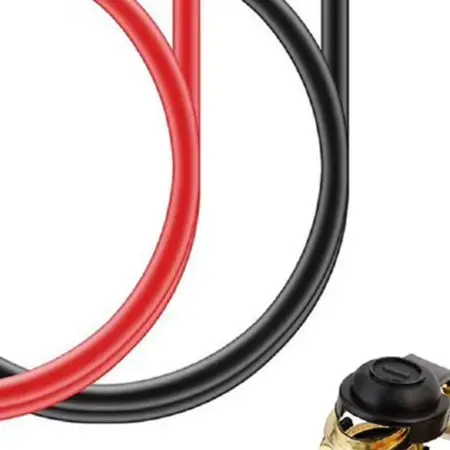 16mm2 5AWG Car For Battery Cable 50cm With M8 For Ring Terminals For 12V For Auto Boat For Solar Power Connection Wire Red Black